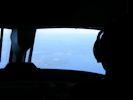 Blick nach vorne durchs Cockpit
