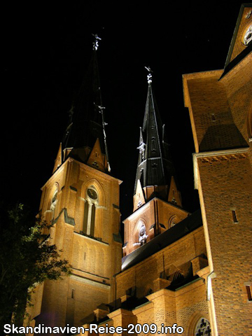 Dom von Uppsala bei Nacht