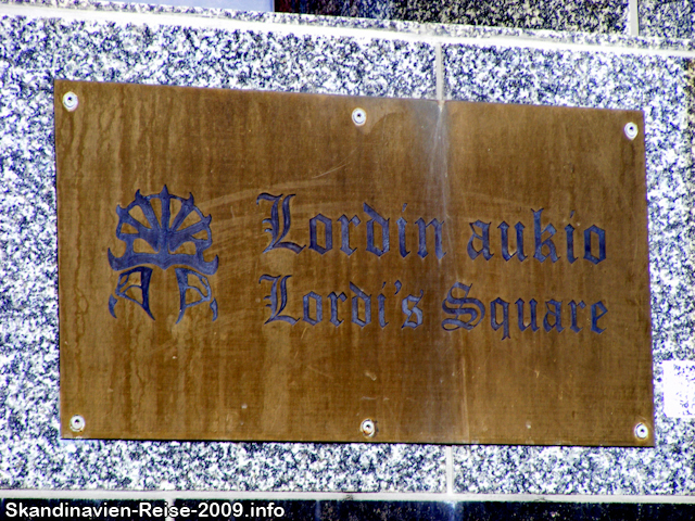 Plaquette am Lordi's Square