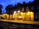 Bahnhof von Gällivare bei Nacht