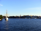 AF Chapman im Hafen von Stockholm am Abend