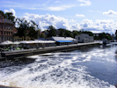 Ufer am Fyrisån-Fluss in Uppsala