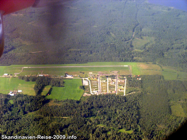 Blick auf den Flughafen Siljansnas