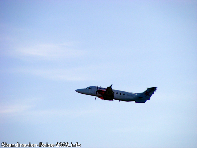 Weiterflug der Beechcraft 1900D nach Sveg