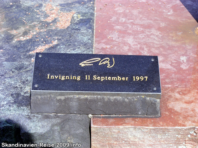 Detail des Inlandsbahn Denkmals - Invigning 11 September 1997