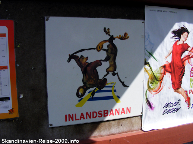 Schild der Inlandsbanan