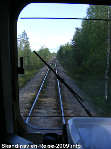 Blick aus dem Führerstand der Inlandsbahn