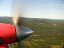 Landeanflug auf den Flughafen von Mora