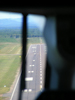 Blick auf die Landebahn vom FLughafen Mora-Siljan