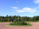 Parkplatz am Flughafen Mora-Siljan
