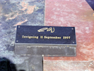 Detail des Inlandsbahn Denkmals - Invigning 11 September 1997