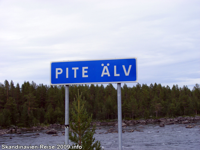 Pite älv-Schild