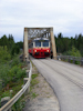 Inlandsbahn auf der Brücke über den Pite älv