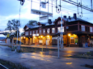Bahnhof von Gällivare am Abend