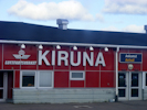 Flughafen Kiruna vom Flugzeug aus gesehen