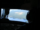 Landeanflug auf den Flughafen von Mora